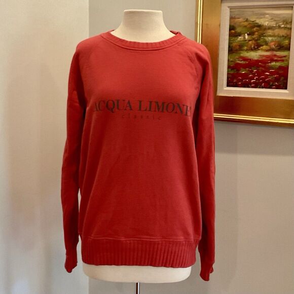 Acqua Limone College Classic Vintage Look Red Sweatshirt Size Medium - Picture 4 of 9